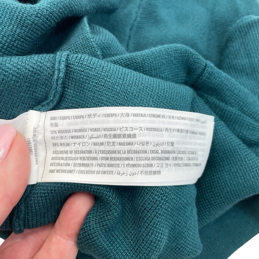 Abercrombie & Fitch Cardigan Sweater Large Green - Picture 11 of 12